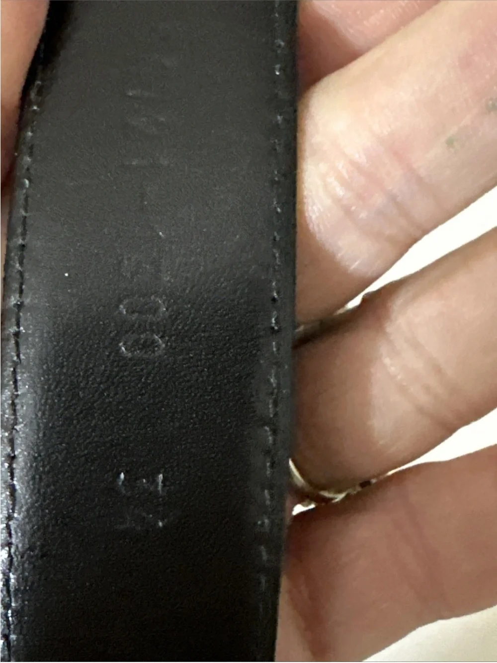 Vintage ESCADA 90s NAVY BLUE Leather Belt 34